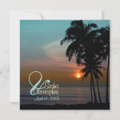 PixDezines Hawaiian Sunset Beach Scence/Aloha Kaart (Voorkant)
