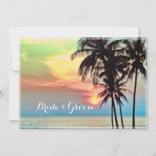 PixDezines hawaiian sunset strand/fantasy Kaart (Voorkant)