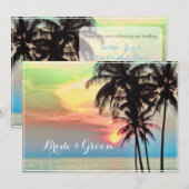 PixDezines hawaiian sunset strand/fantasy Kaart (Voorkant / Achterkant)
