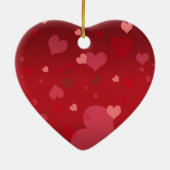 PixDezines Hearts Keramisch Ornament (Achterkant)