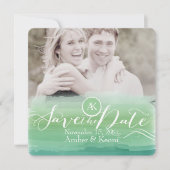 PixDezines hemlock groen/waterverf affect Save The Date (Voorkant)