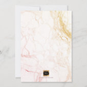 PixDezines Hen Party Nep Rose Goud Script+Marmer Kaart (Achterkant)