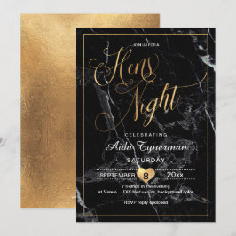 PixDezines Hens Night Faux Gold Script + Marmer Kaart