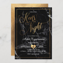 PixDezines Hens Night Faux Gold Script + Marmer