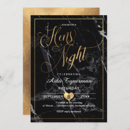 PixDezines Hens Night Faux Gold Script + Marmer Kaart