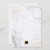 PixDezines Hens Party Marble Faux Gold Confetti Kaart (Achterkant)