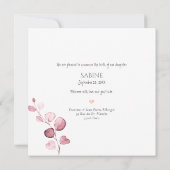 PixDezines Herfst Eucalyptus Geboorteaankondiging  Kaart (Achterkant)