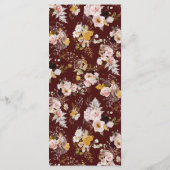PixDezines Herfst Flowers Blush Burgundy Menu (Achterkant)