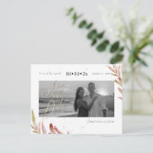 PixDezines Herfst Foliage Bewaar onze datum Briefkaart (Staand voorkant)