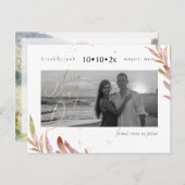 PixDezines Herfst Foliage Bewaar onze datum Briefkaart (Voorkant / Achterkant)