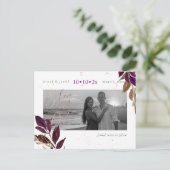 PixDezines Herfst Foliage Bewaar onze datum Briefkaart (Staand voorkant)