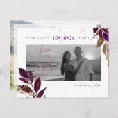 PixDezines Herfst Foliage Bewaar onze datum Briefkaart (Voorkant / Achterkant)