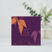 PixDezines herfst foliage/eggplant/DIY achtergrond Kaart (Staand voorkant)