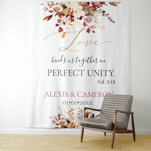 PixDezines Herfst Foliage Eucalyptus Kol. 3:14 Tap Wandkleed (In situ)