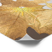 PixDezines Herfst Foliage/Faux Gold/Seating Chart Poster (Hoek)