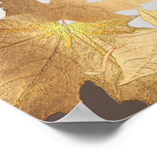 PixDezines Herfst Foliage/Faux Gold/Seating Chart Poster (Hoek)