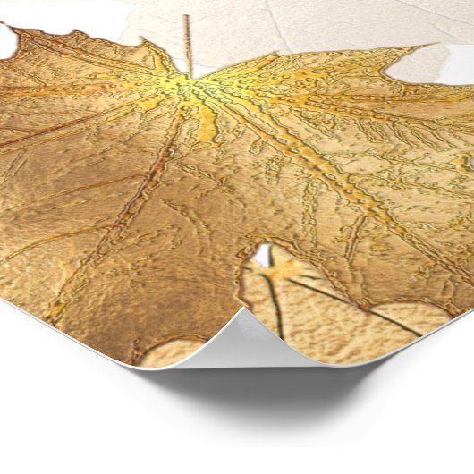 PixDezines Herfst Foliage/Faux Gold/Seating Chart Poster (Hoek)