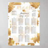 PixDezines Herfst Foliage/Faux Gold/Seating Chart Poster (Voorkant)