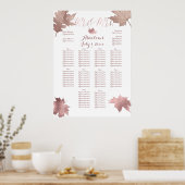 PixDezines Herfst Foliage/Faux RosGold/Seating Cha Poster (Keuken)