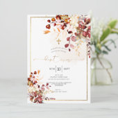 PixDezines Herfst Foliage Rustic Waterverf Baptism Kaart (Staand voorkant)