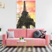 PixDezines herfst Parijs, Eiffeltoren Canvas Afdruk (Insitu (Woonkamer))