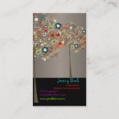 PixDezines Herfstbloemen/DIY kleur!! Visitekaartje (Achterkant)