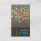 PixDezines  Herfstbloemen/DIY kleur!! Visitekaartje (Voorkant)