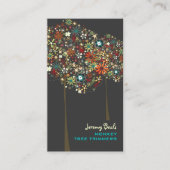 PixDezines  Herfstbloemen/DIY kleur!! Visitekaartje (Voorkant)