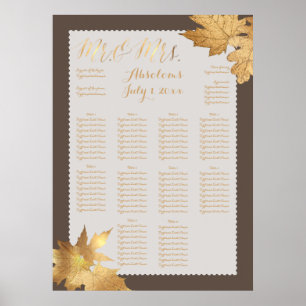 PixDezines Herfstloof/Nephoog/Zitplaatskaart Poster