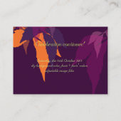 PixDezines herfstreceptiekaarten/doe-het-zelflette Informatiekaartje (Achterkant)