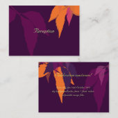 PixDezines herfstreceptiekaarten/doe-het-zelflette Informatiekaartje (Voorkant / Achterkant)