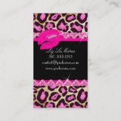 PixDezines  hete lippen + sassy jaguar Visitekaartje (Achterkant)