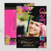 PixDezines Hibiscus/2014 Afstuderen/dij kleuren Kaart (Voorkant / Achterkant)