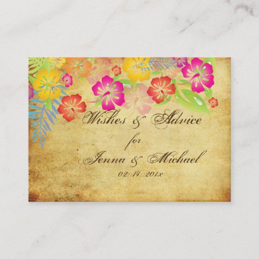 PixDezines Hibiscus Advice Kaarten (Voorkant)