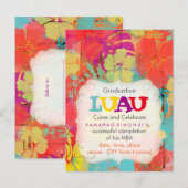 PixDezines hibiscus/afstuderen/luau/DIYevent Uitnodiging Briefkaart (Voorkant / Achterkant)