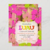 PixDezines hibiscus/afstuderen/luau/DIYevent Uitnodiging Briefkaart (Voorkant / Achterkant)