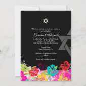 PixDezines hibiscus/Bat Mitswa Kaart (Achterkant)