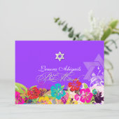 PixDezines hibiscus/Bat Mitzvah/diy kleuren Kaart (Staand voorkant)