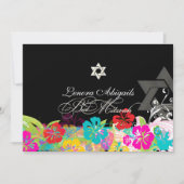 PixDezines hibiscus/Bat Mitzvah Kaart (Voorkant)