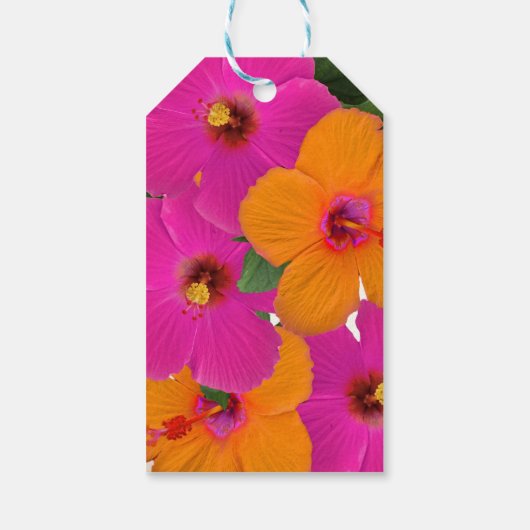 PixDezines /hibiscus/ Cadeaulabel (Achterkant)