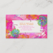 PixDezines hibiscus/digitale waterverf Visitekaartje (Achterkant)