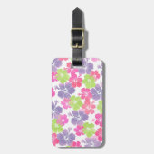 PixDezines hibiscus/DIY achtergrond Bagagelabel (Voorkant verticaal)