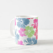 PixDezines hibiscus/diy achtergrondkleur Koffiemok (Voorkant links)