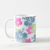 PixDezines hibiscus/diy achtergrondkleur Koffiemok (Links)