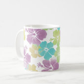 PixDezines hibiscus/diy achtergrondkleur Koffiemok (Voorkant links)