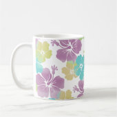 PixDezines hibiscus/diy achtergrondkleur Koffiemok (Links)