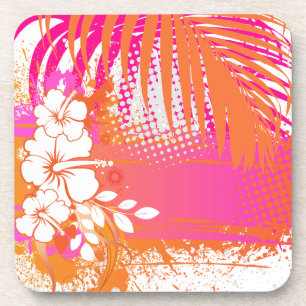 PixDezines hibiscus/DIY achtergrondkleur Onderzetter