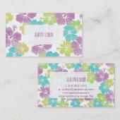 PixDezines Hibiscus/DIY Achtergrondkleur Visitekaartje (Voorkant / Achterkant)