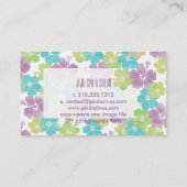 PixDezines hibiscus/DIY achtergrondkleur Visitekaartje (Achterkant)