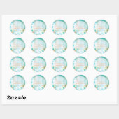 PixDezines hibiscus/doe-het-zelf achtergrondkleur Ronde Sticker (Vel)